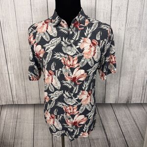 Tommy Bahama Men's Large Multicolor Floral Lenzing Viscose Button-Front Shirt